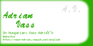 adrian vass business card